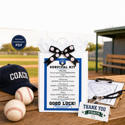Baseball Survival Kit Baseball Team Gifts Survival Kits Team Survival Kit Digital Favors for Tournaments Gift Tag INSTANT DOWNLOAD