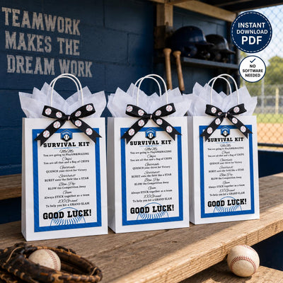 Baseball Survival Kit Baseball Team Gifts Survival Kits Team Survival Kit Digital Favors for Tournaments Gift Tag INSTANT DOWNLOAD