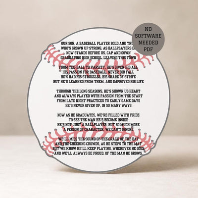 Senior Baseball Gifts Print at home High School Senior Baseball Gift Download Team Mom Baseball Baseball Graduation Gift Ideas