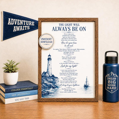 College Drop Off Poem Leaving for College Gift Going Away Gift Son Daughter Freshman Send Off Gift Leaving Home Printable Digital Download