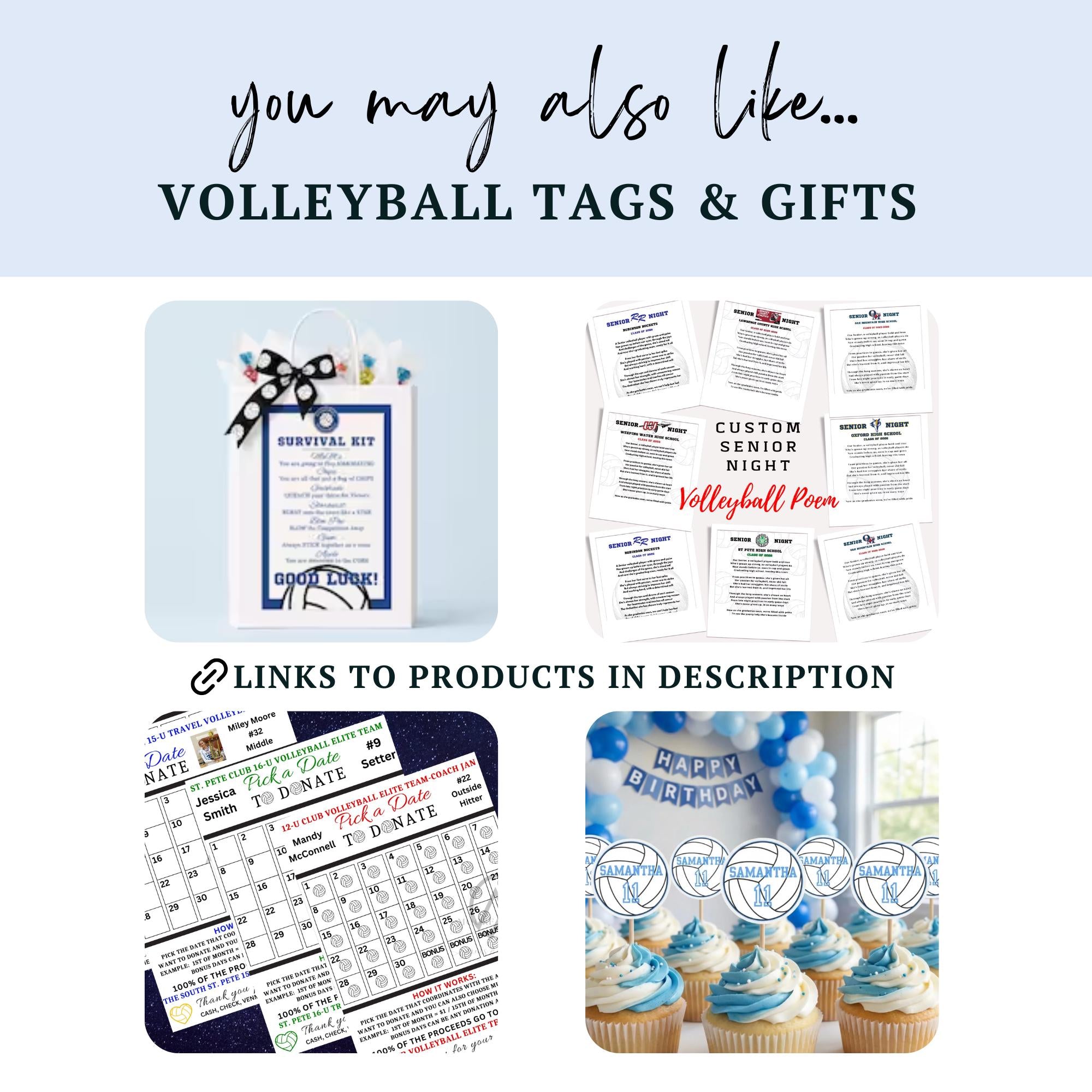 Volleyball Senior Night Locker Sign Editable 5 Inch Player Name Number Printable Senior Team Gift Canva Template End of Season Gift for Team