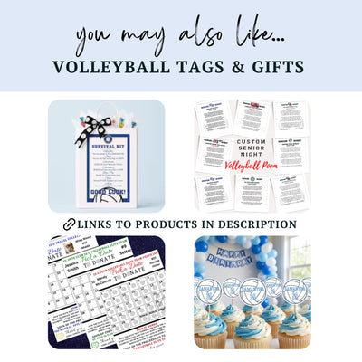 Volleyball Senior Night Locker Sign Editable 5 Inch Player Name Number Printable Senior Team Gift Canva Template End of Season Gift for Team