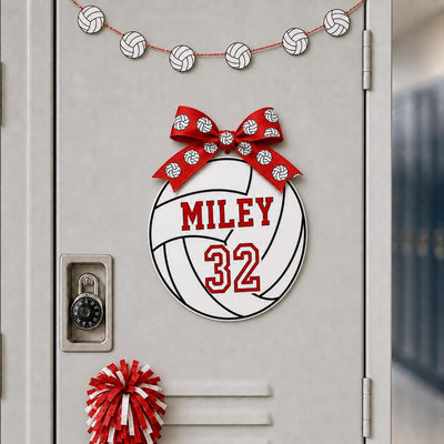 Volleyball Locker Sign 5" Editable Names and Player Numbers DIY Canva Template Printable DIY Club Travel Team End of Season Party Download