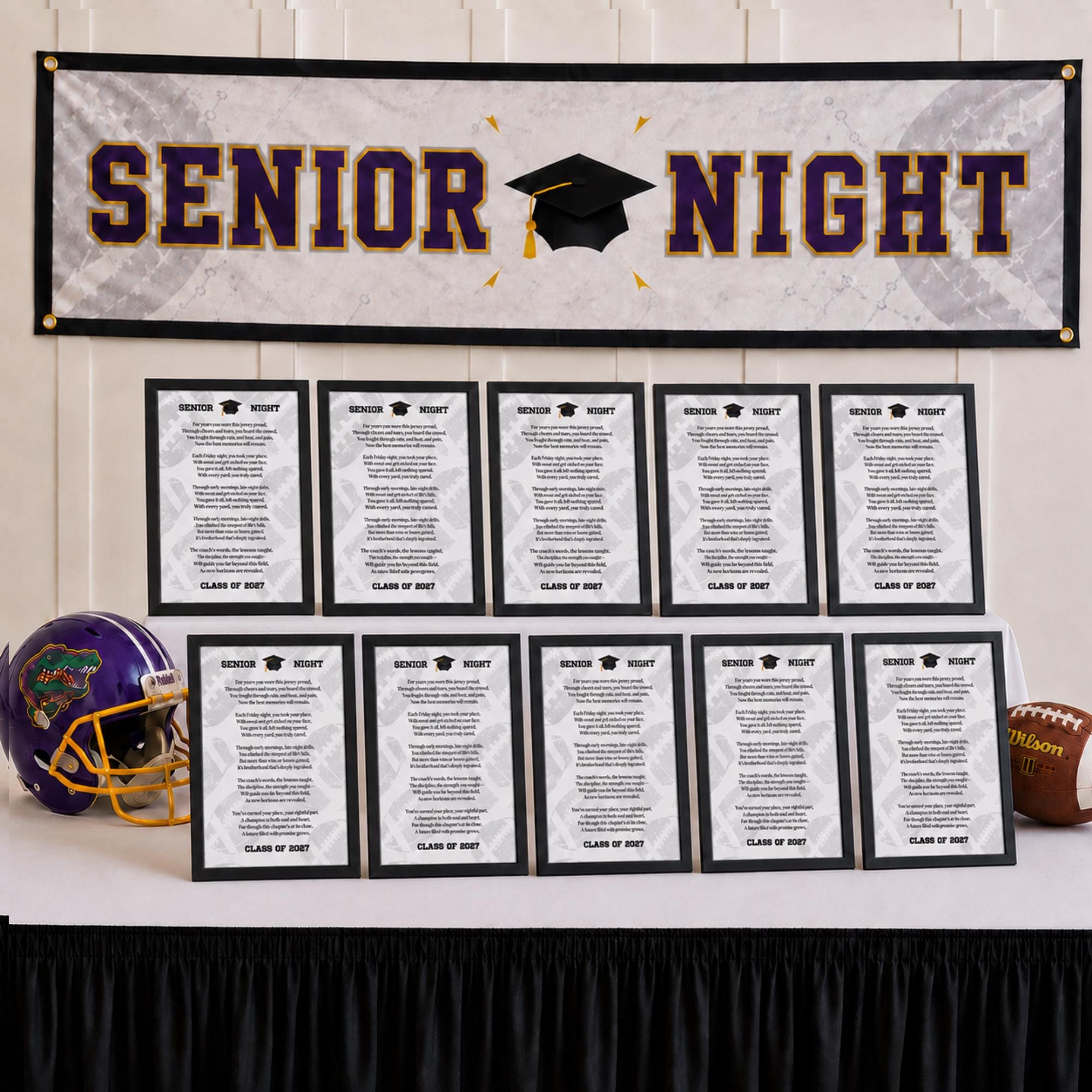 Senior Football Gift Senior Football Mom Gift to Son Football Poem Senior Night Football Unique Gift Senior Graduation Class of 2027 PDF