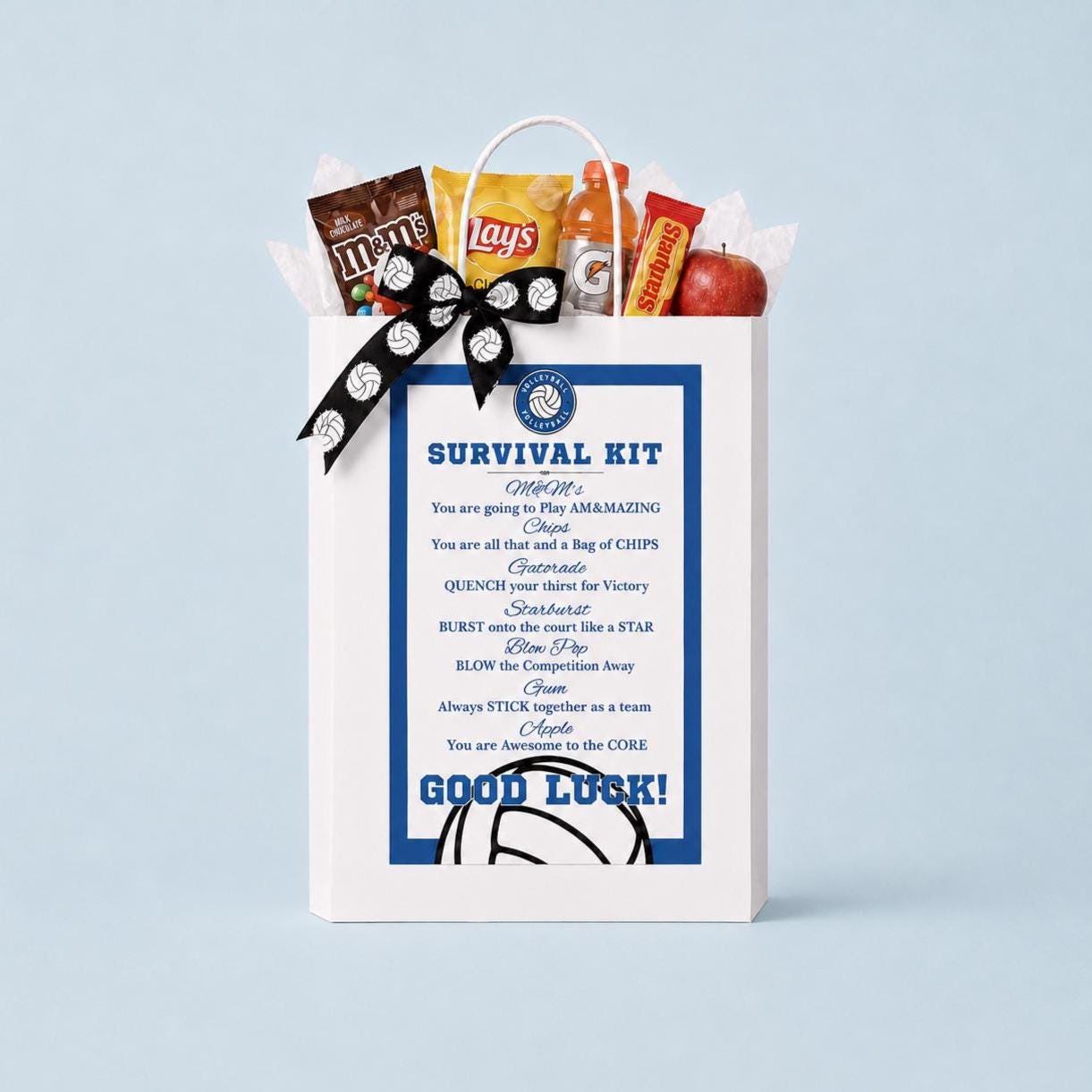 Volleyball Survival Kit Volleyball Gift Idea Survival Kits Team Prints Digital Download Favor Bag Tournament Team Gifts PDF INSTANT DOWNLOAD