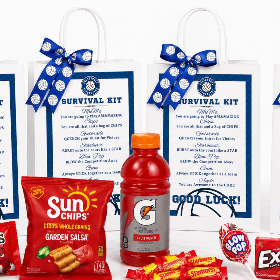 Volleyball Team Treat Bag Tags Printable Snack Favors for Players Coach and Team Mom Game Day Gift PDF