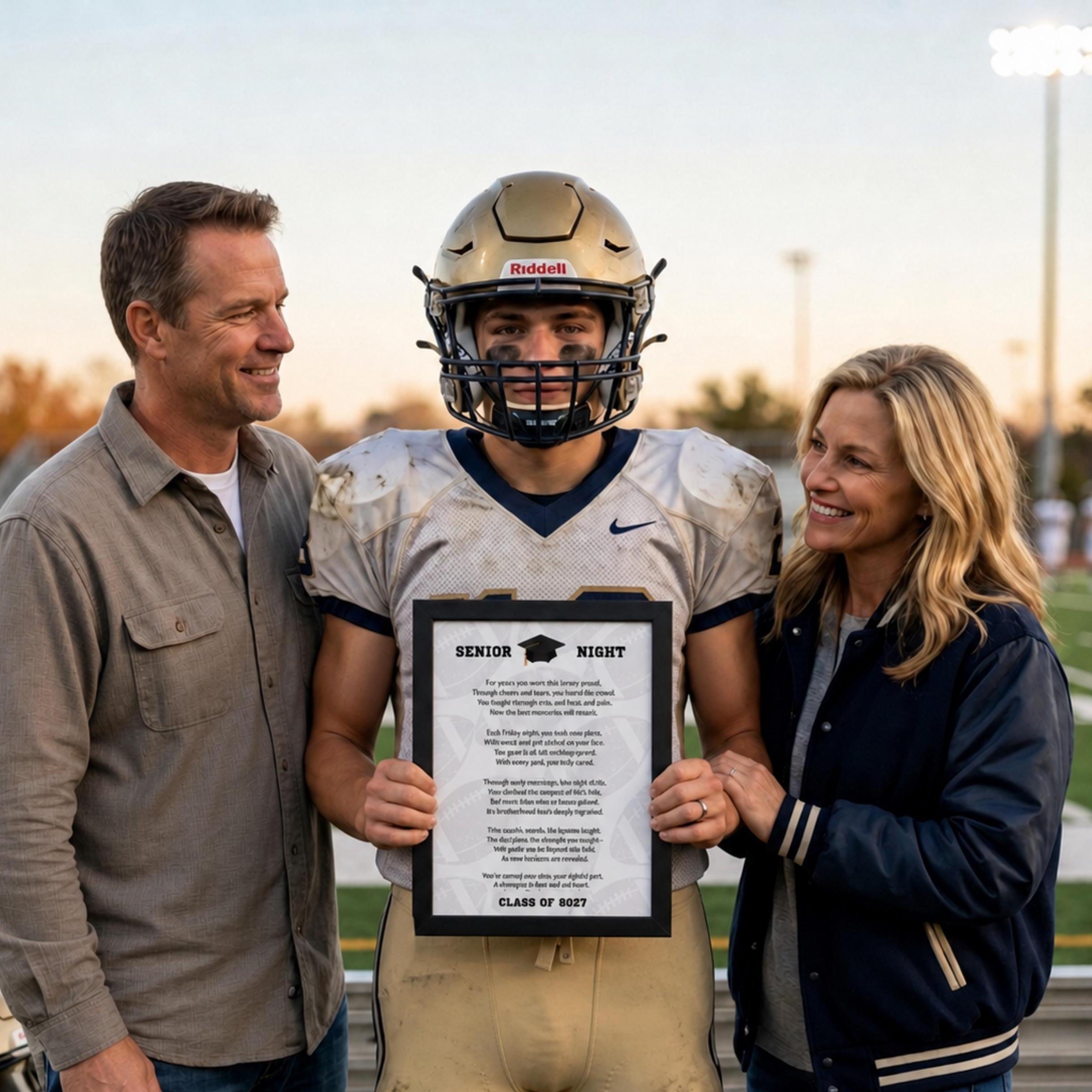 Senior Football Gift for Boys Mom Gift to Son Printable Poem PDF Class of 2027 Senior Night Football Gift Football Mom Poem INSTANT DOWNLOAD