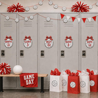 Volleyball Locker Sign 5" Editable Names and Player Numbers DIY Canva Template Printable DIY Club Travel Team End of Season Party Download