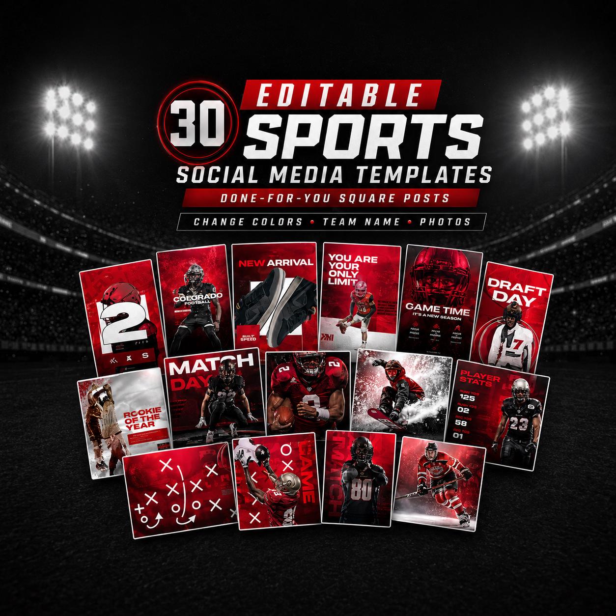 Basketball Sports Social Media Templates Canva Sports Basketball Team Templates Basketball Custom Game Day Graphic Instagram Posts 30 Square