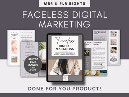 Master Resell Rights, Faceless Instagram, Faceless Marketing