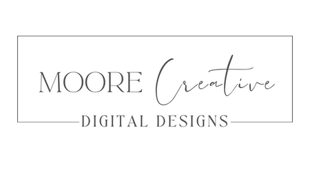 Moore Creative Digital Designs white logo marketing