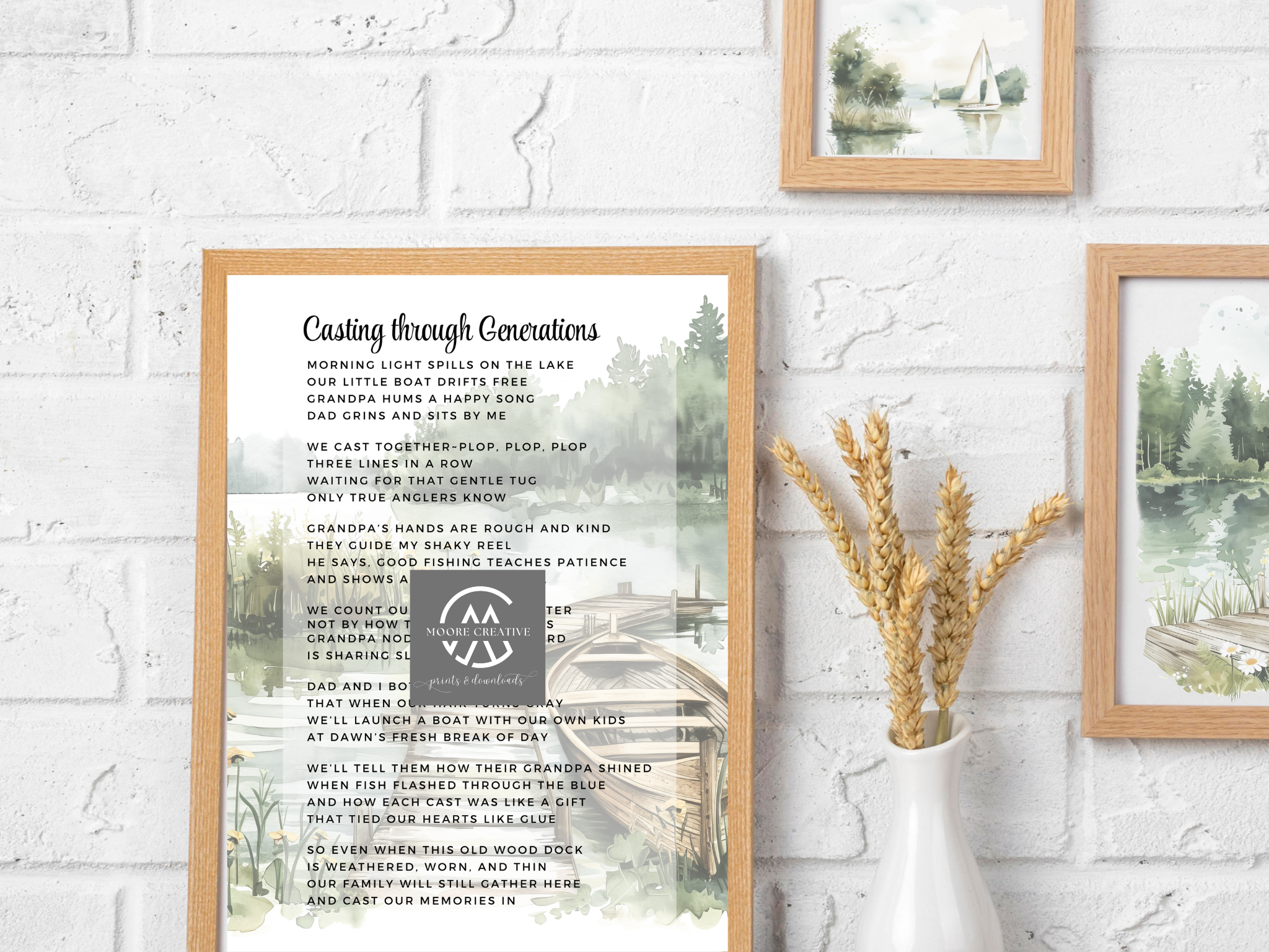 poetry downloads, memorial gift, loss of grandpa, loss of dad gift, Memorial Print,Funeral Poems,Funeral programs, Memorial cards, Celebration of life, sympathy poem, personalized poem,Gone Fishing Words, remembrance gift