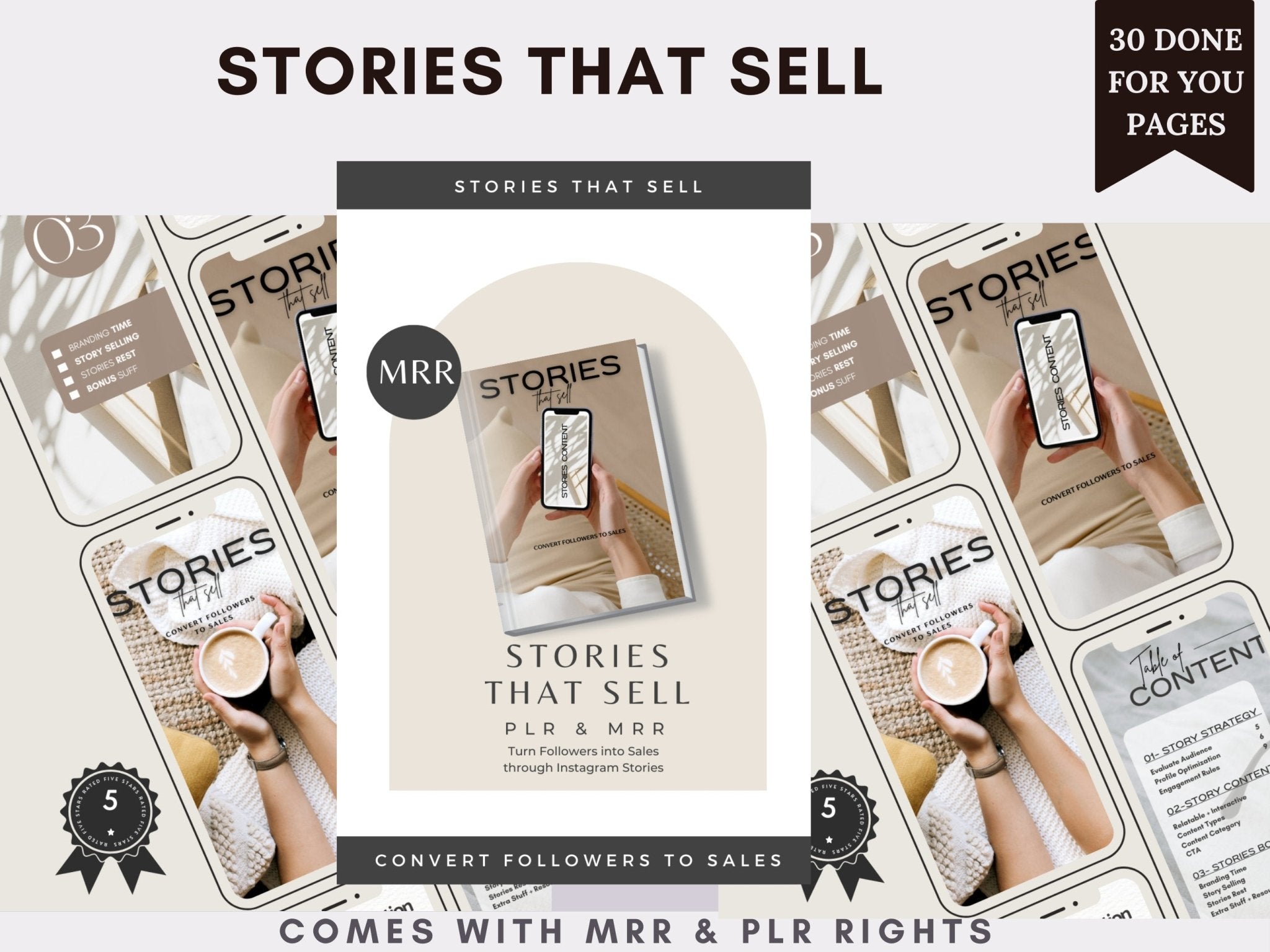 stories that sell with plr and mrr for instagram