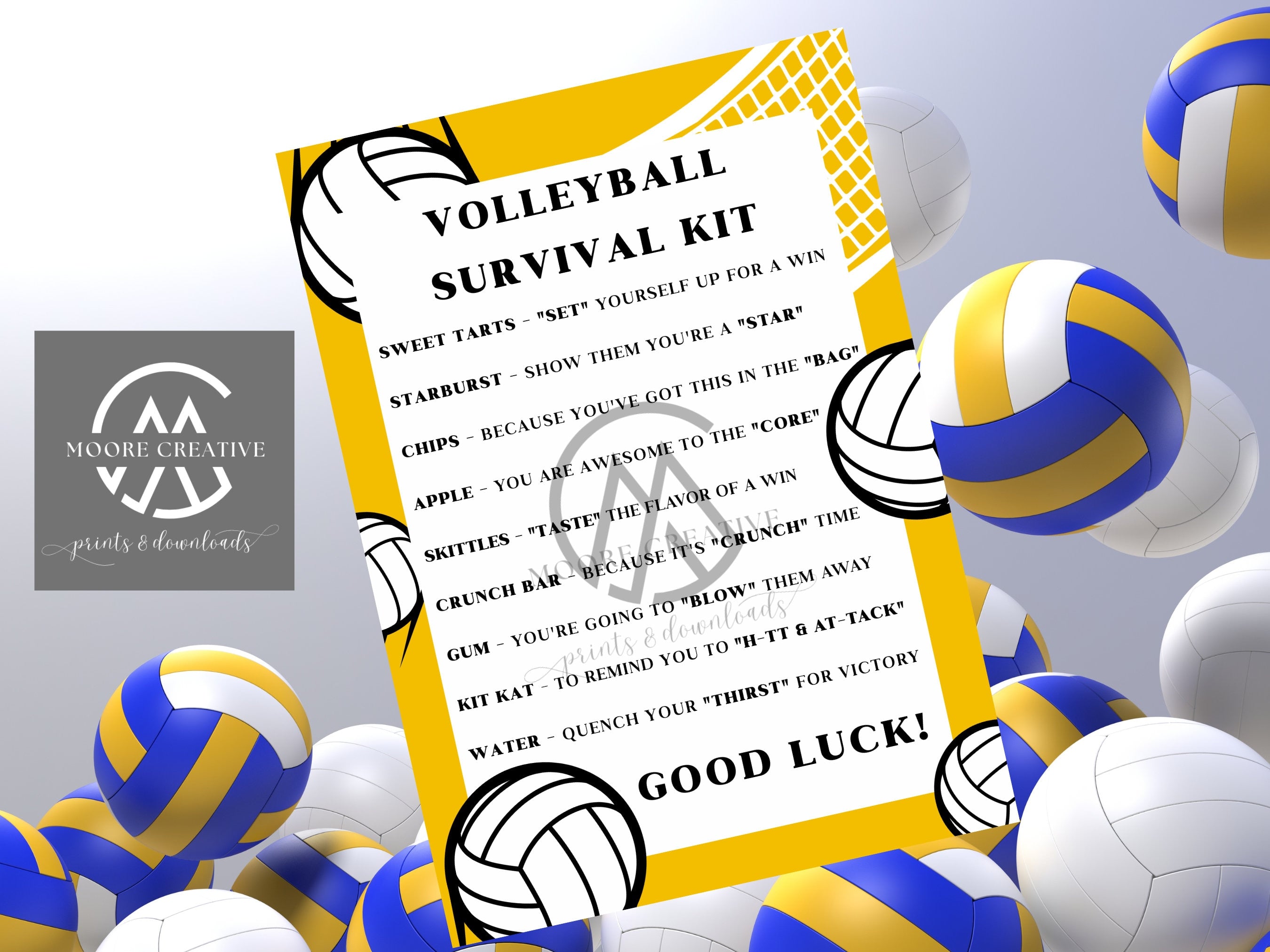 good luck volleyball survival kits