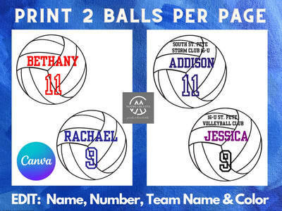 volleyball prints at home