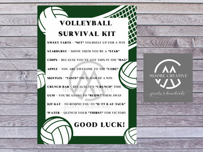 volleyball survival kits prints