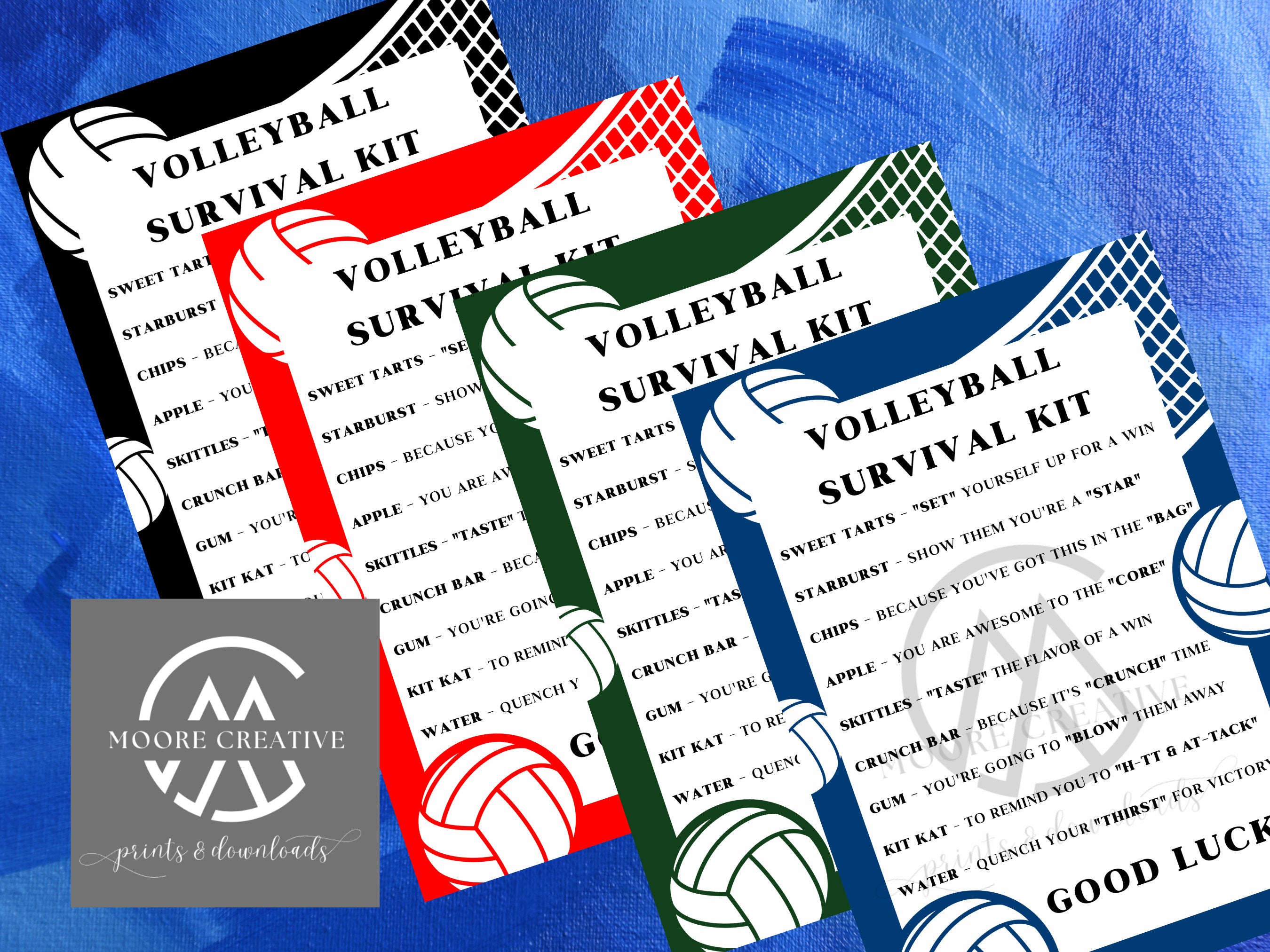 volleyball survival, volleyball player, good luck tags 